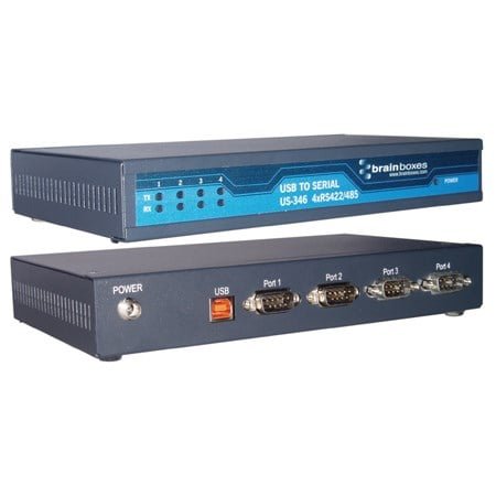 Brainboxes USB 4 Port RS422/485 1MBaud US-346