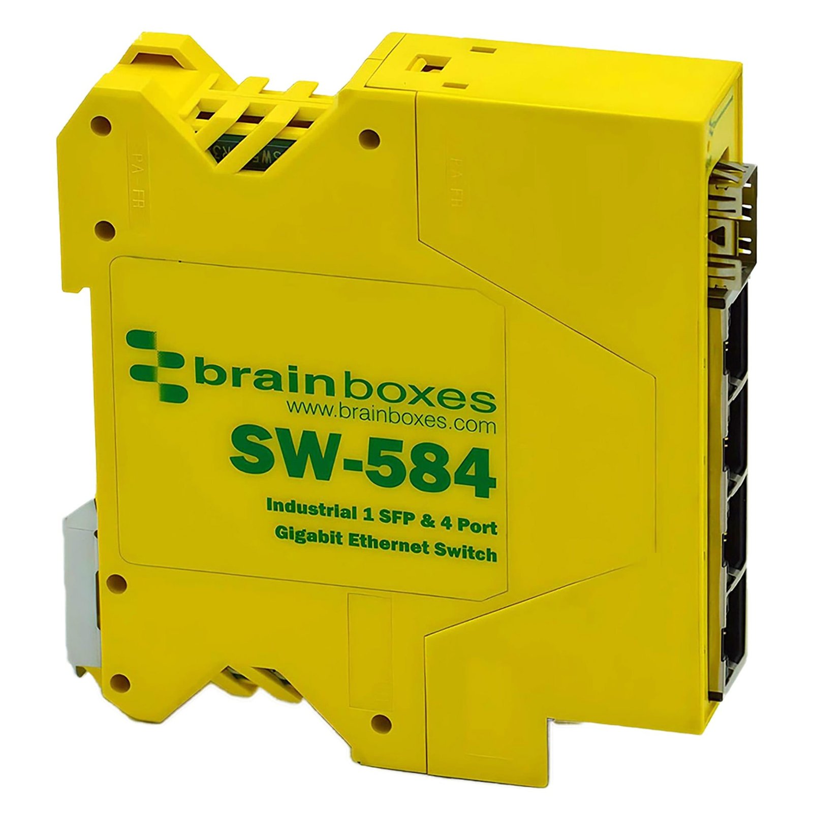 Brainboxes Industrial 1 SFP & 4 Port Gigabit Ethernet Switch SW-584