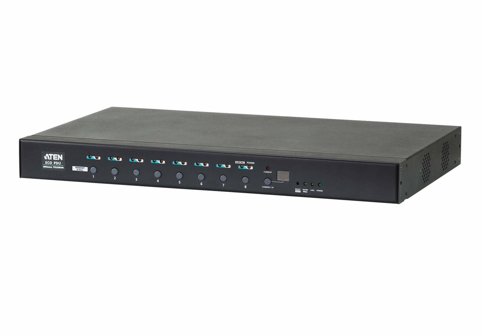 ATEN 1U AV 16A 8 Outlet Switched Bank Metered PDU + Free Eco Manager Software PE6208AV