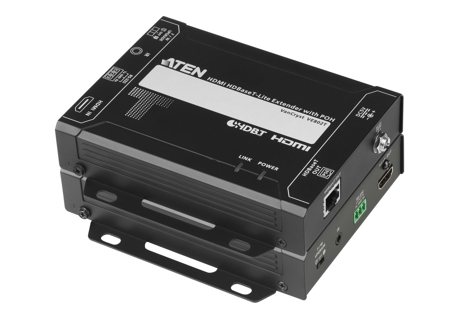 ATEN VE802 AV extender transmitter & receiver Black