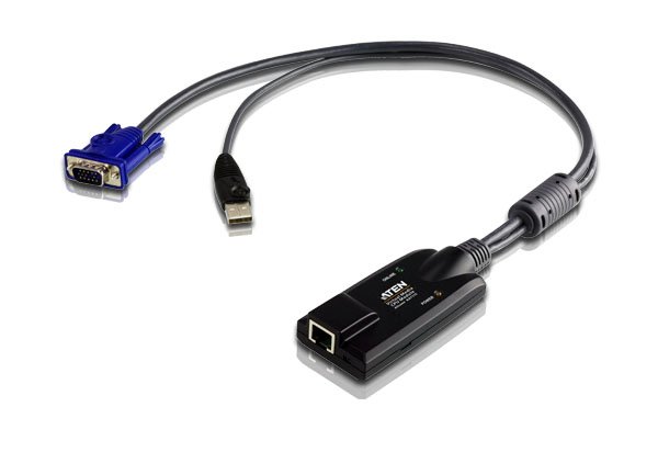 ATEN USB - VGA to Cat5e/6 KVM Adapter Cable (CPU Module), with Virtual Media Support KA7175