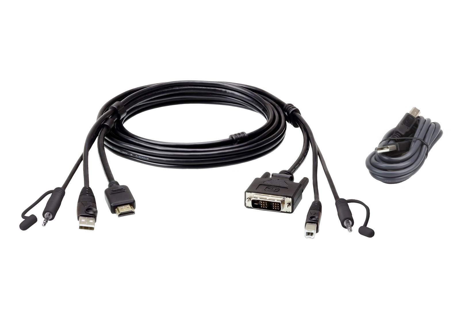 ATEN HDMI to DVI-D USB KVM Cable with Audio; 1,8M Secure 2L7D02DHX2