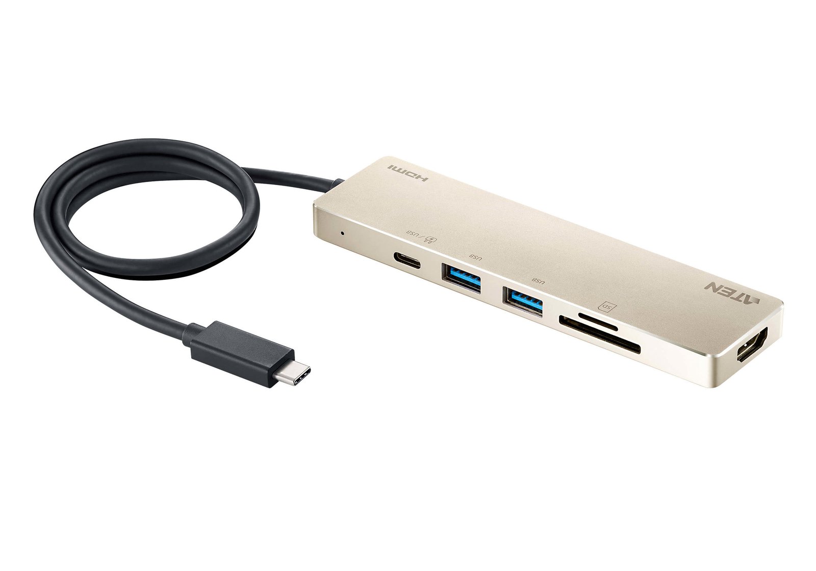ATEN UH3239 laptop dock/port replicator Wired USB 3.2 Gen 1 (3.1 Type-C Aluminium