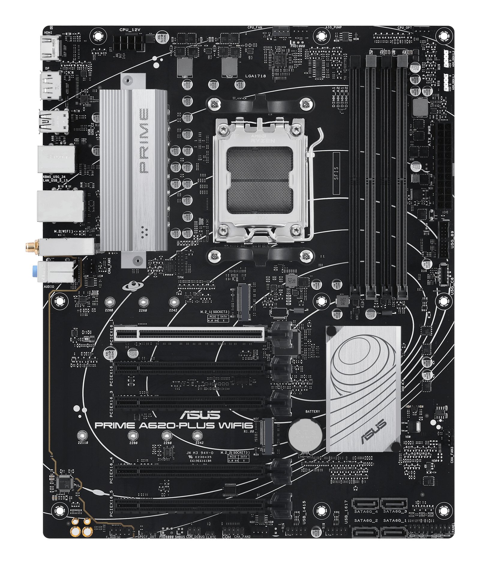 ASUS PRIME A620-PLUS WIFI6 motherboard AMD A620 Socket AM5 ATX PRIMEA620-PLUSWIFI6