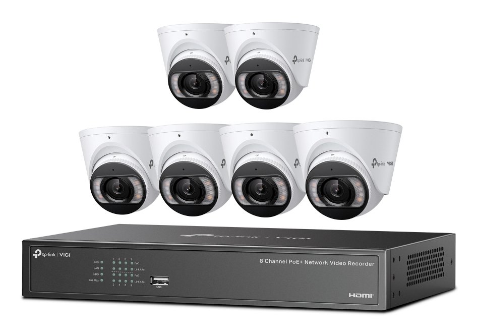 TP-Link VIGI 4MP TURRET IPC & 8-CH NVR KIT video surveillance Wired 8 channels NK8MP-T6425-2T VIGI NK8MP-T6425-2T