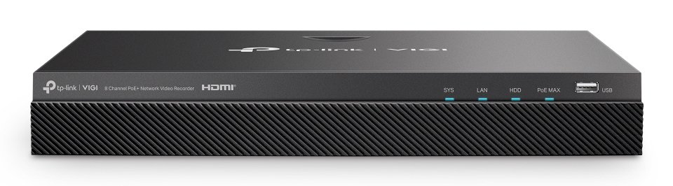 TP-Link VIGI NVR2008H-8MP-2TB network video recorder Black VIGINVR2008H-8MP-2TB