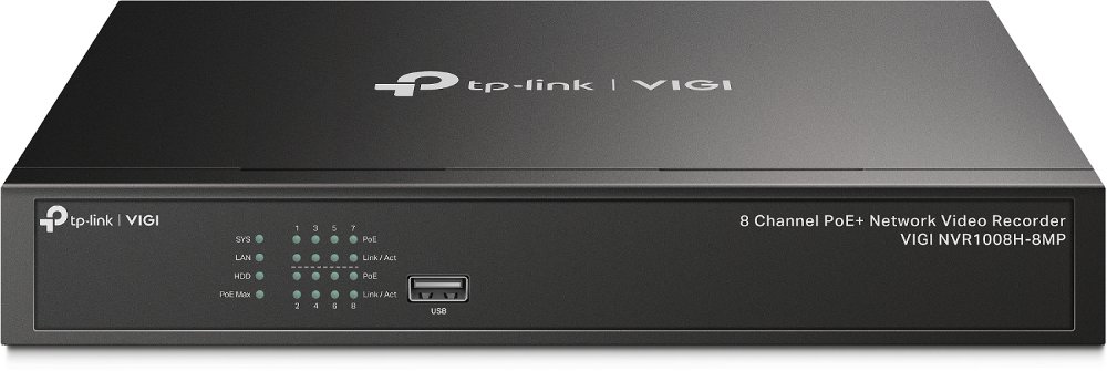 TP-Link VIGI 8 Channel PoE+ Network Video Recorder VIGINVR1008H-8MP