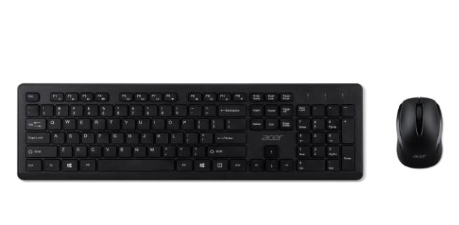 Acer GP.ACC11.01U keyboard Mouse included Universal RF Wireless QWERTY US International Black