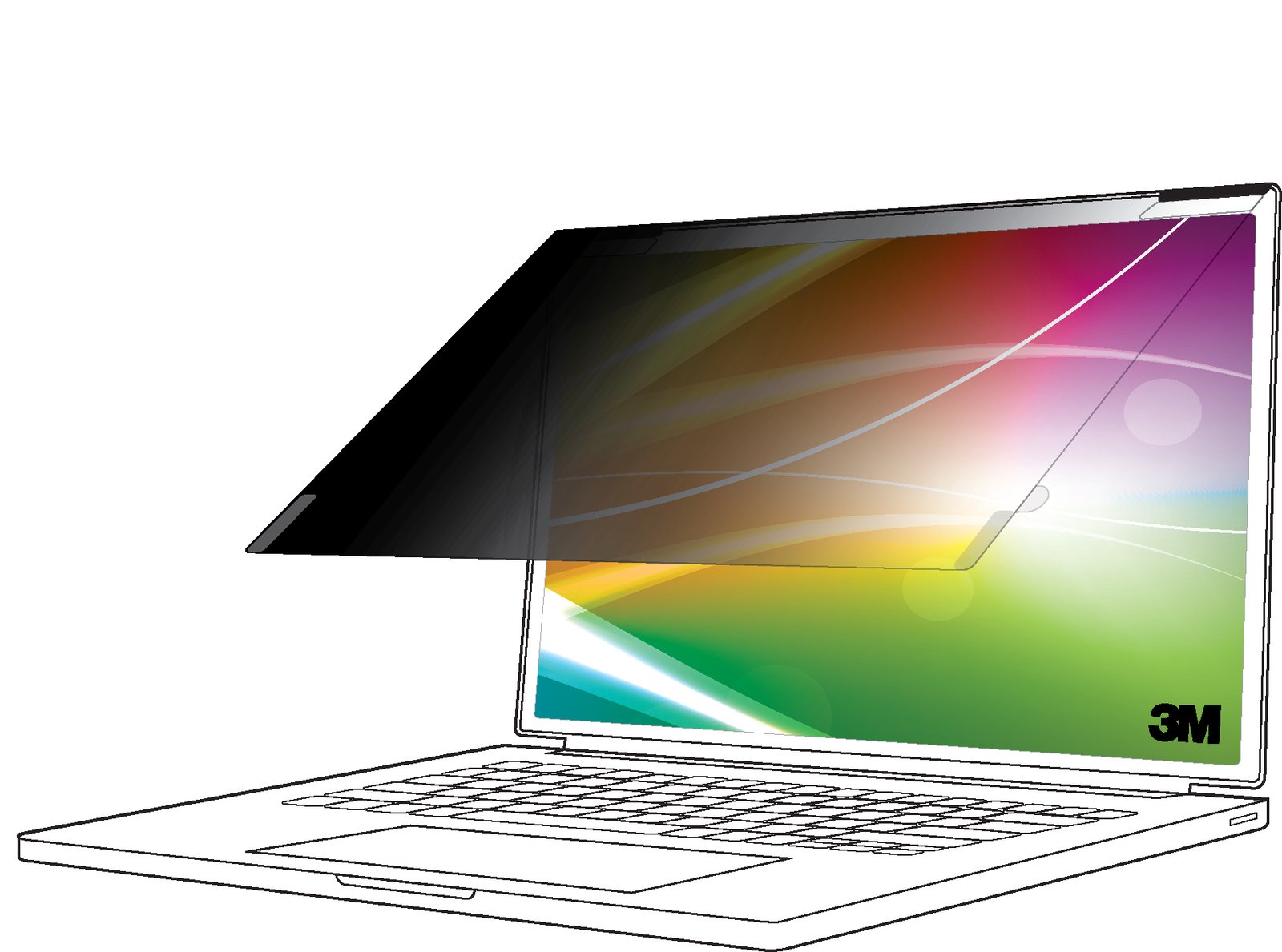 3M Bright Screen Privacy Filter for Apple® MacBook Air® 13 M2-M4, 16:10, BPNAP006