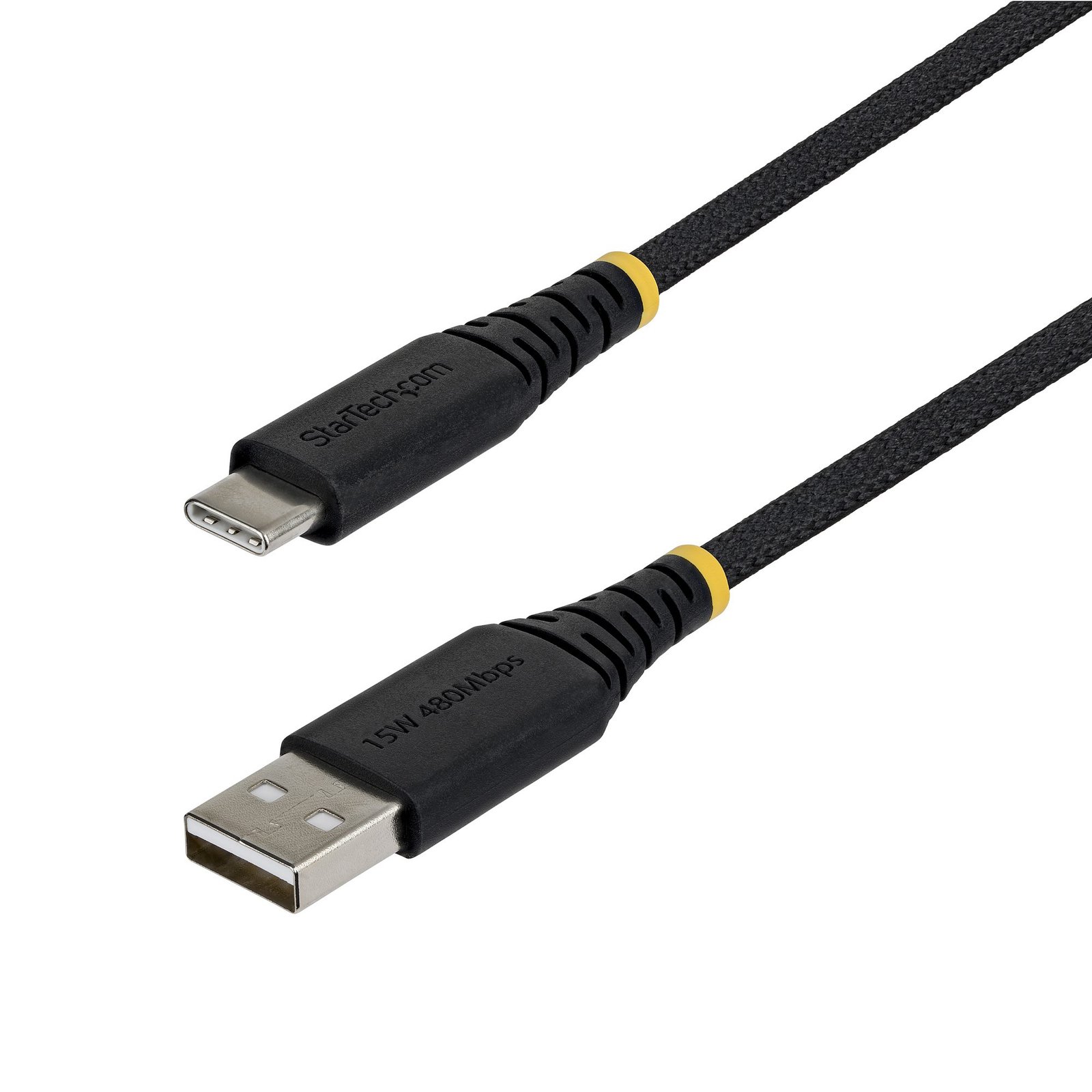 Startech StarTech.com 10ft (3m) USB-A to USB-C Fast Charging Cable, 15W 3A, Dual-Layer Braided USB2AC10FBR